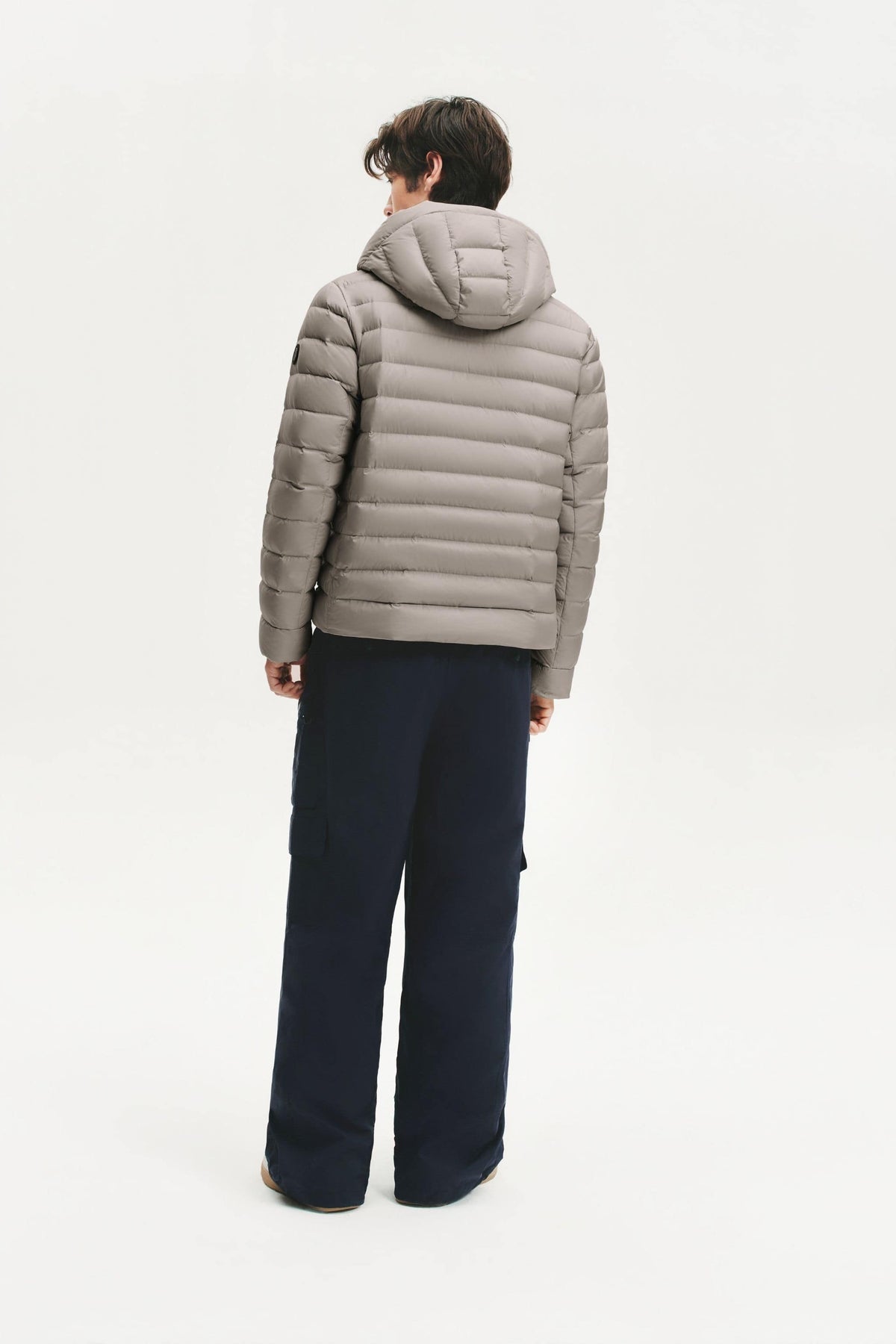 Mens Water-Repellent Goose Down Jacket W/ Hood 037M