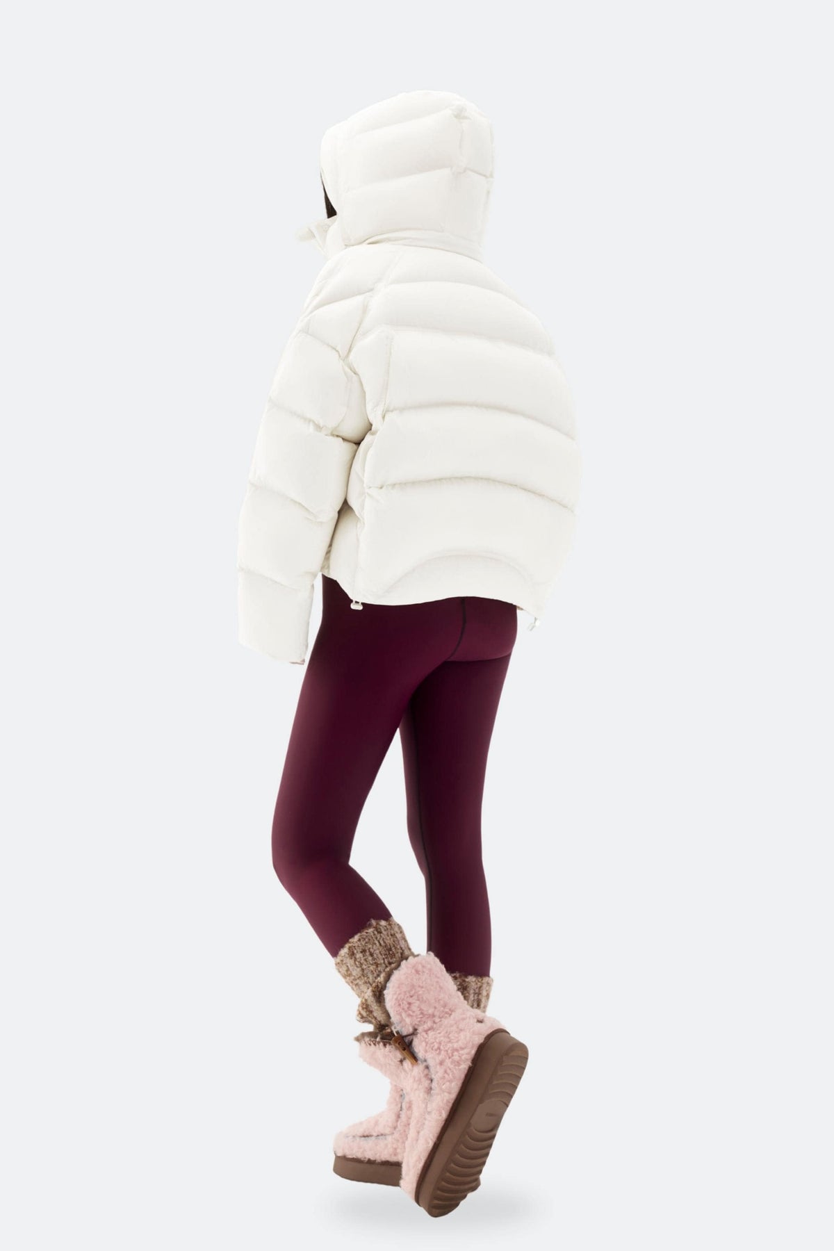 Puff Women's Short Down Jacket with Detachable Hood 102