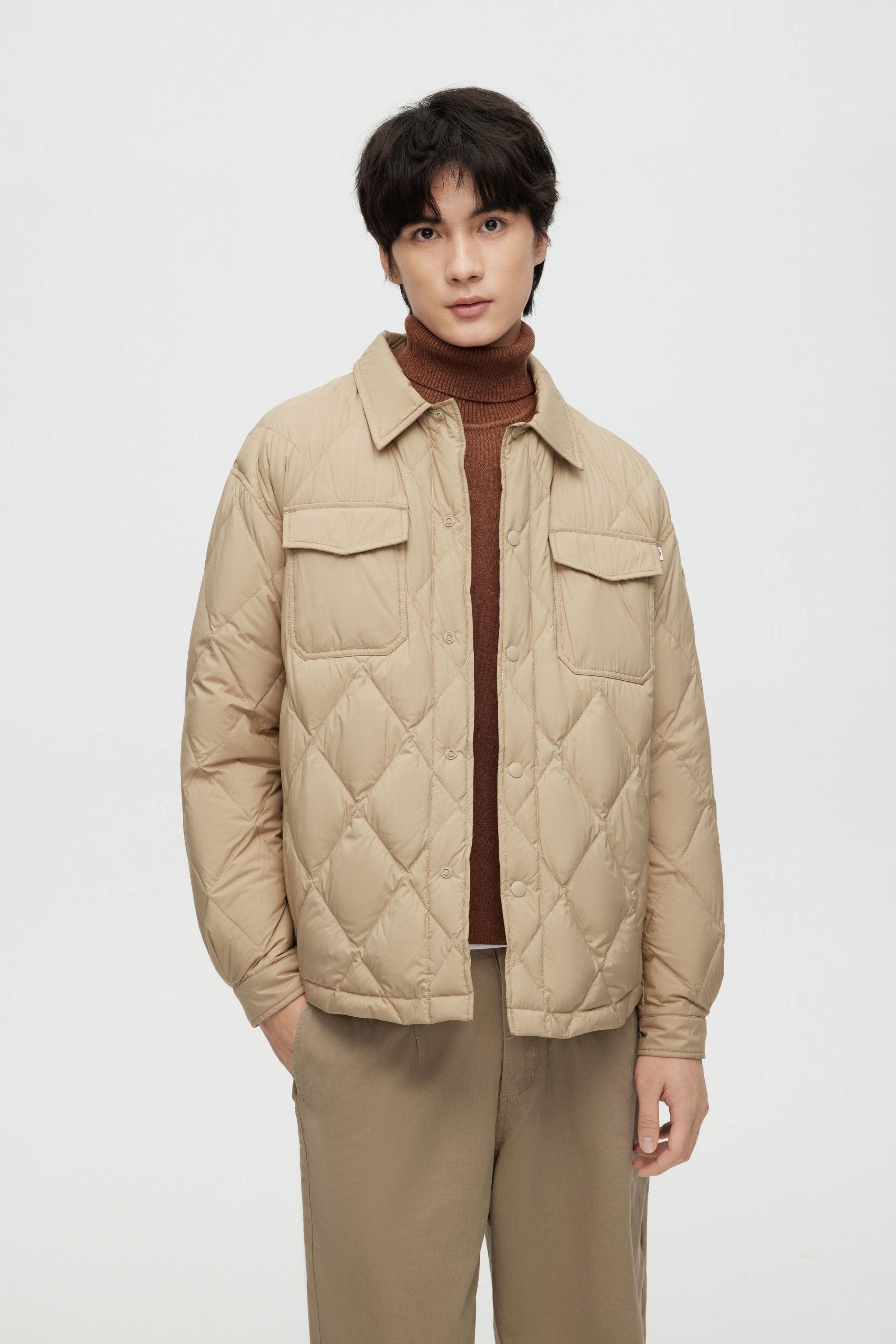 Quilted Down Shacket