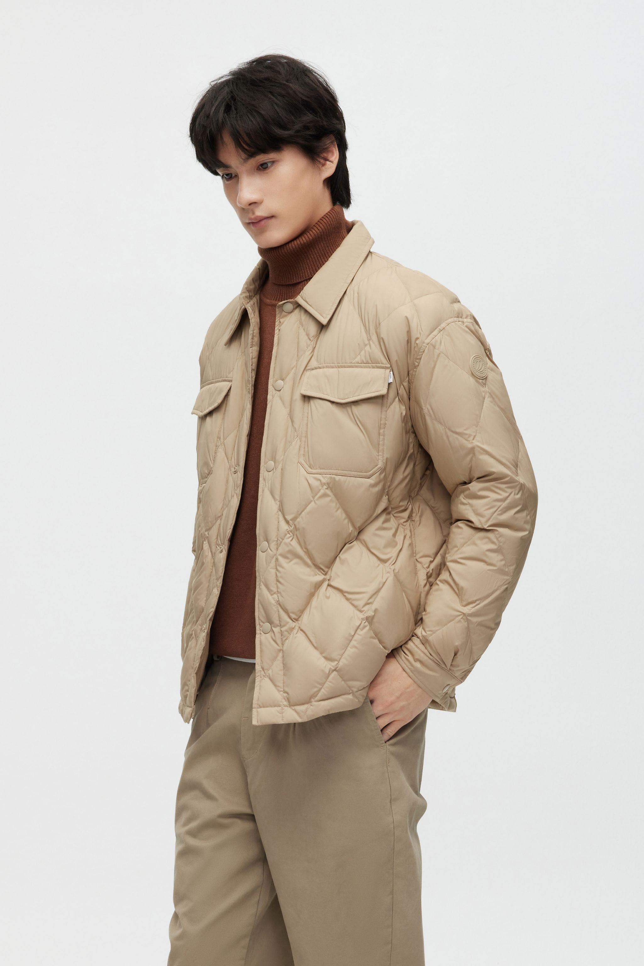 Quilted Down Shacket