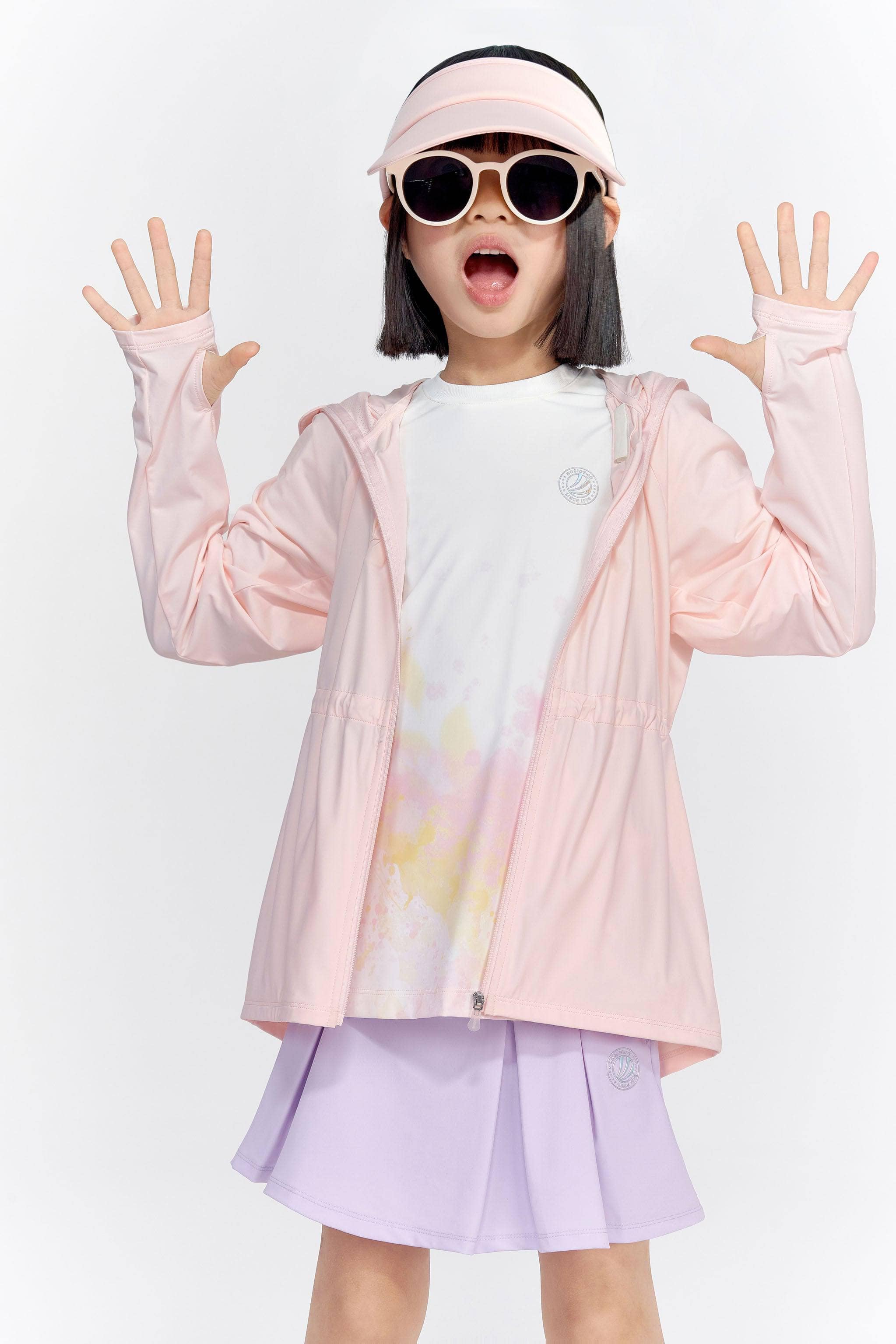 BOSIDENG SS24 Girl's UPF Protection Jacket with Drawstring Jacket 4-5YR / Nude