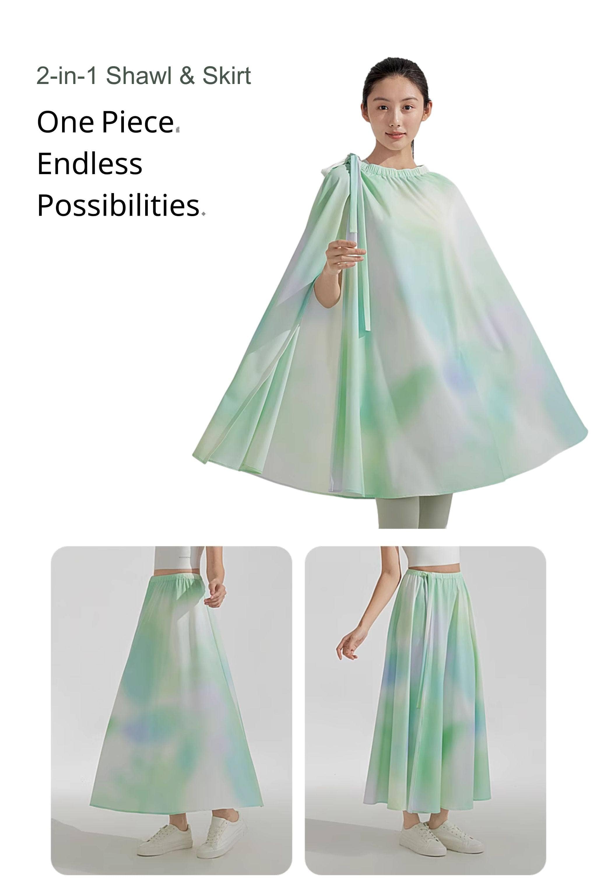 BOSIDENG SS24 2 in 1 UPF Protection Shawl Shawl One Size / Baby grey