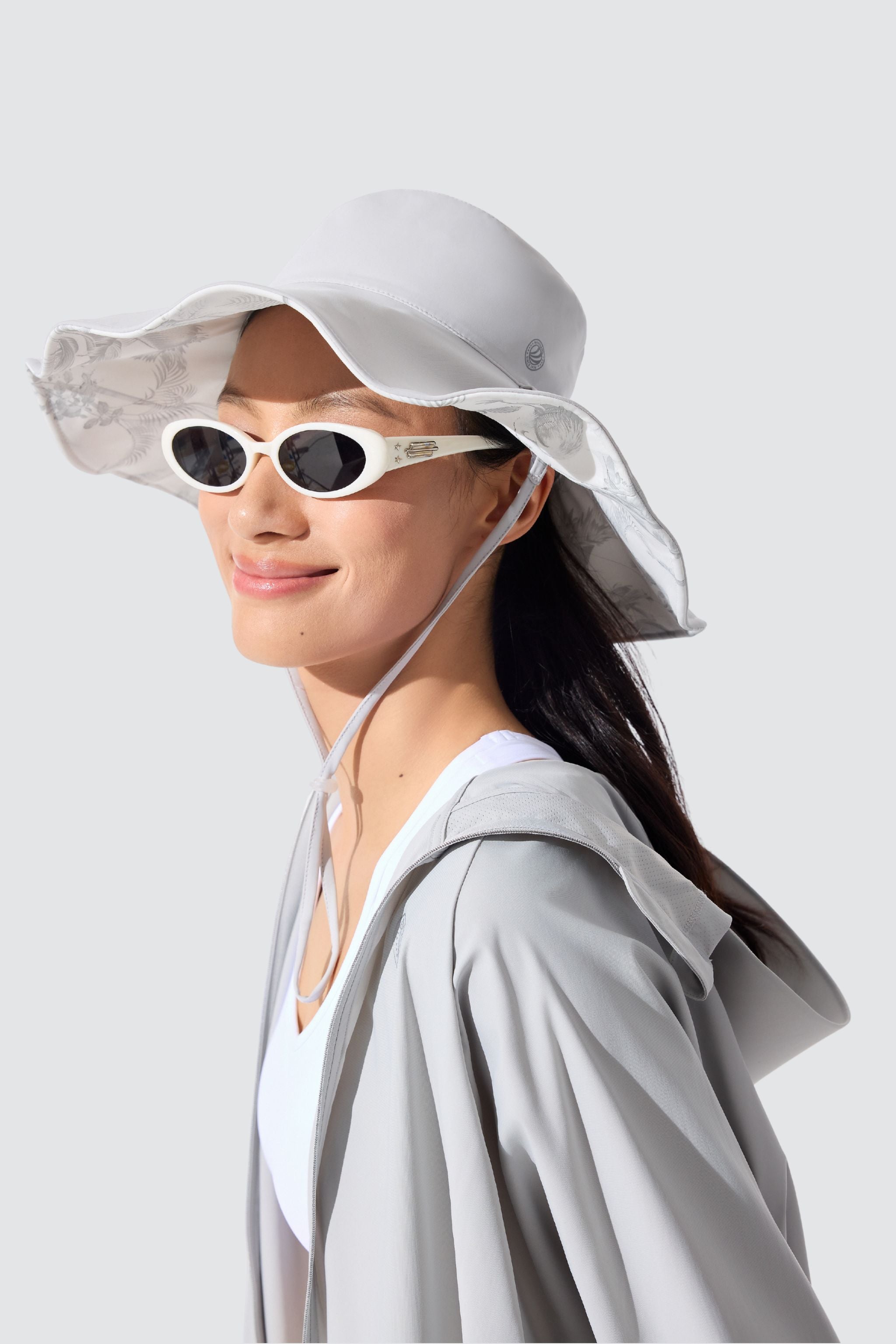 BOSIDENG SS25 Sun Protection Reversible Sun Hat Summer jungle print / One Size