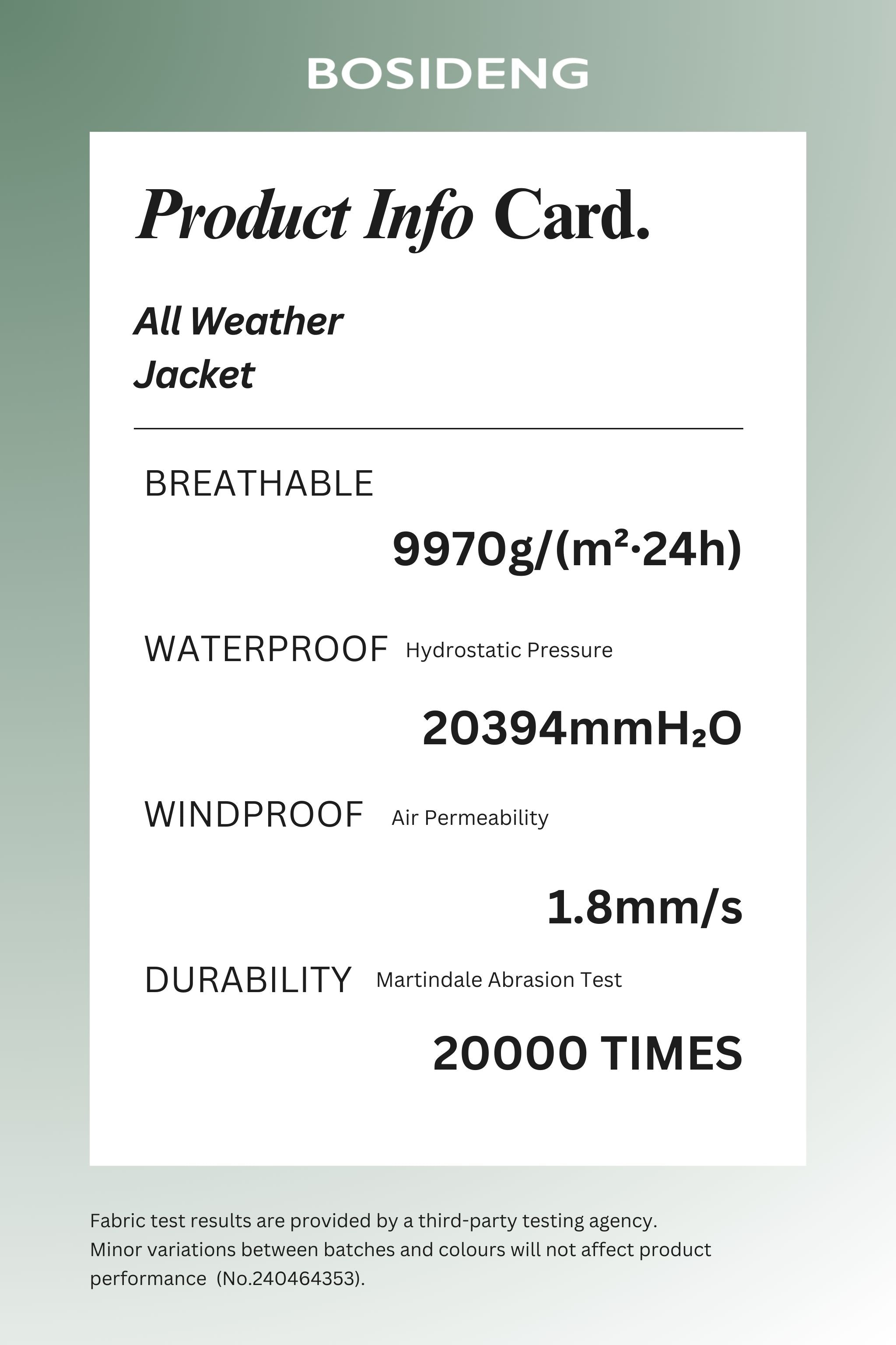 BOSIDENG SS25 Women‘s All Weather Jacket 2212 Coats & Jackets