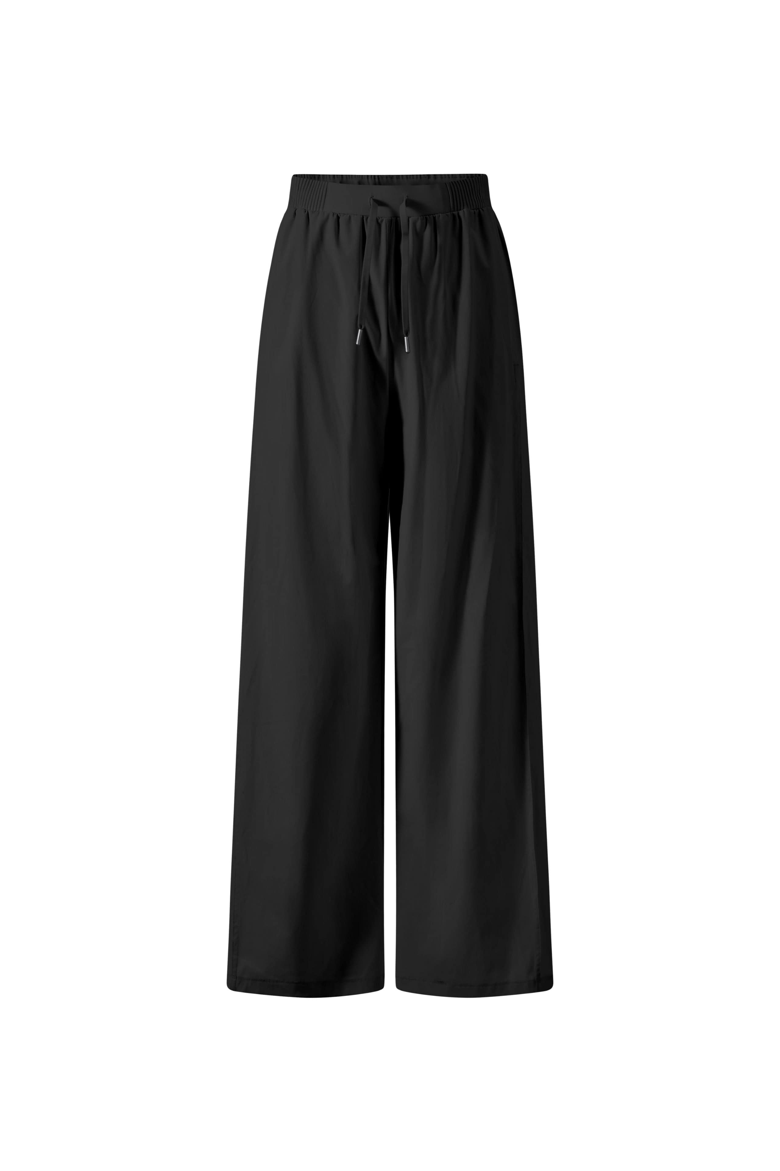 Women's Wide Leg Trousers 808 — trousers keep the wearer cool and present a refined silhouette for both daily wear in Black, sizes 4–16