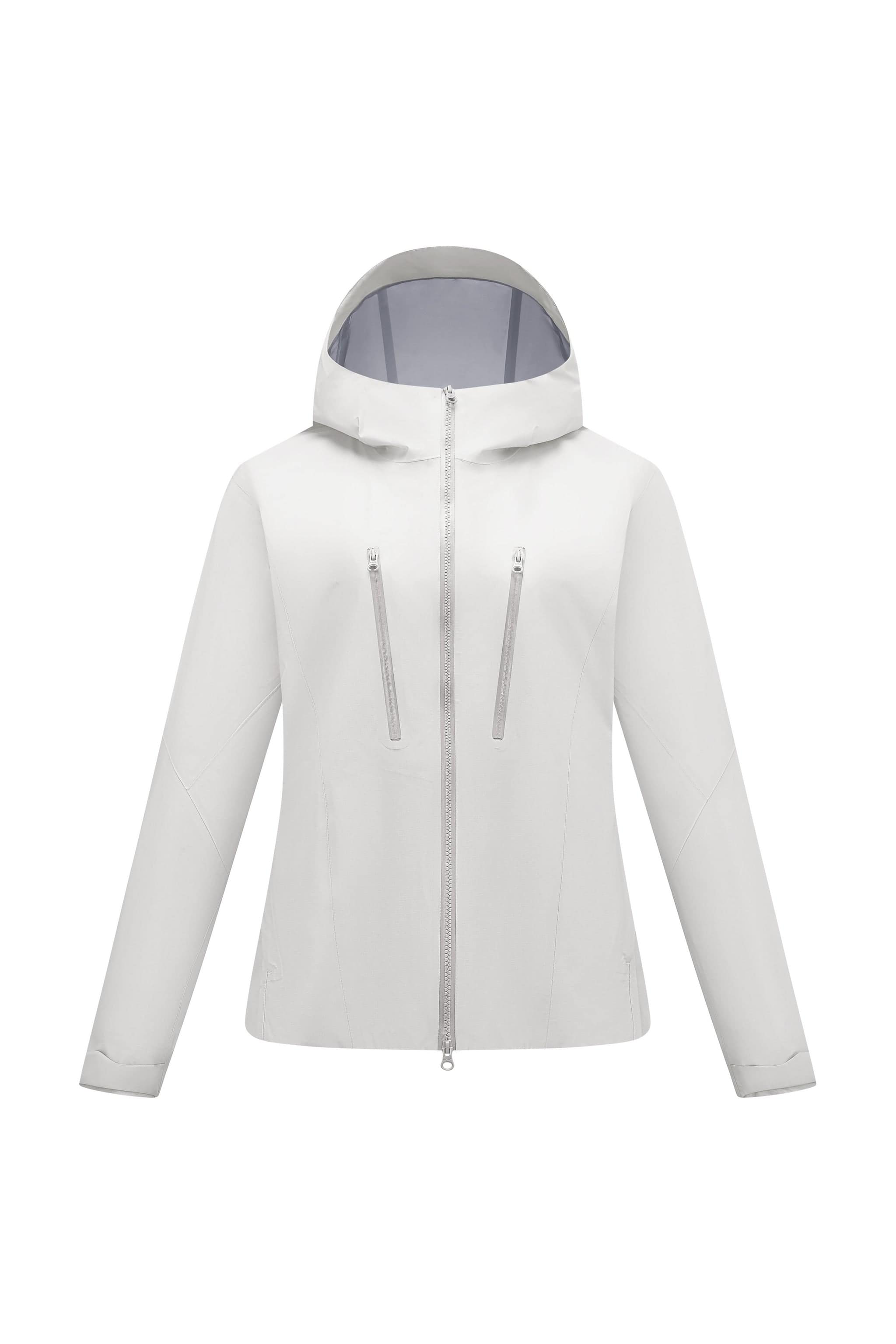 VERTEX Women's Shell Jacket 168 — shell jacket for women is ideal for fluid mobility and is crafted to deliver breathable comfort in Holographic White, sizes 4–14
