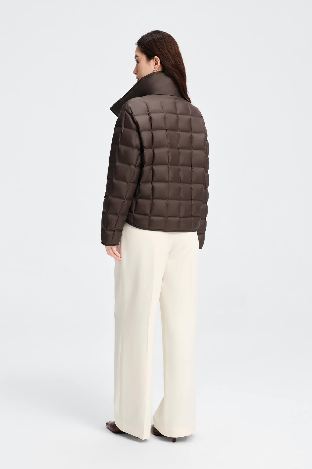 Womens Lapel Collar Goose Down Jacket 114