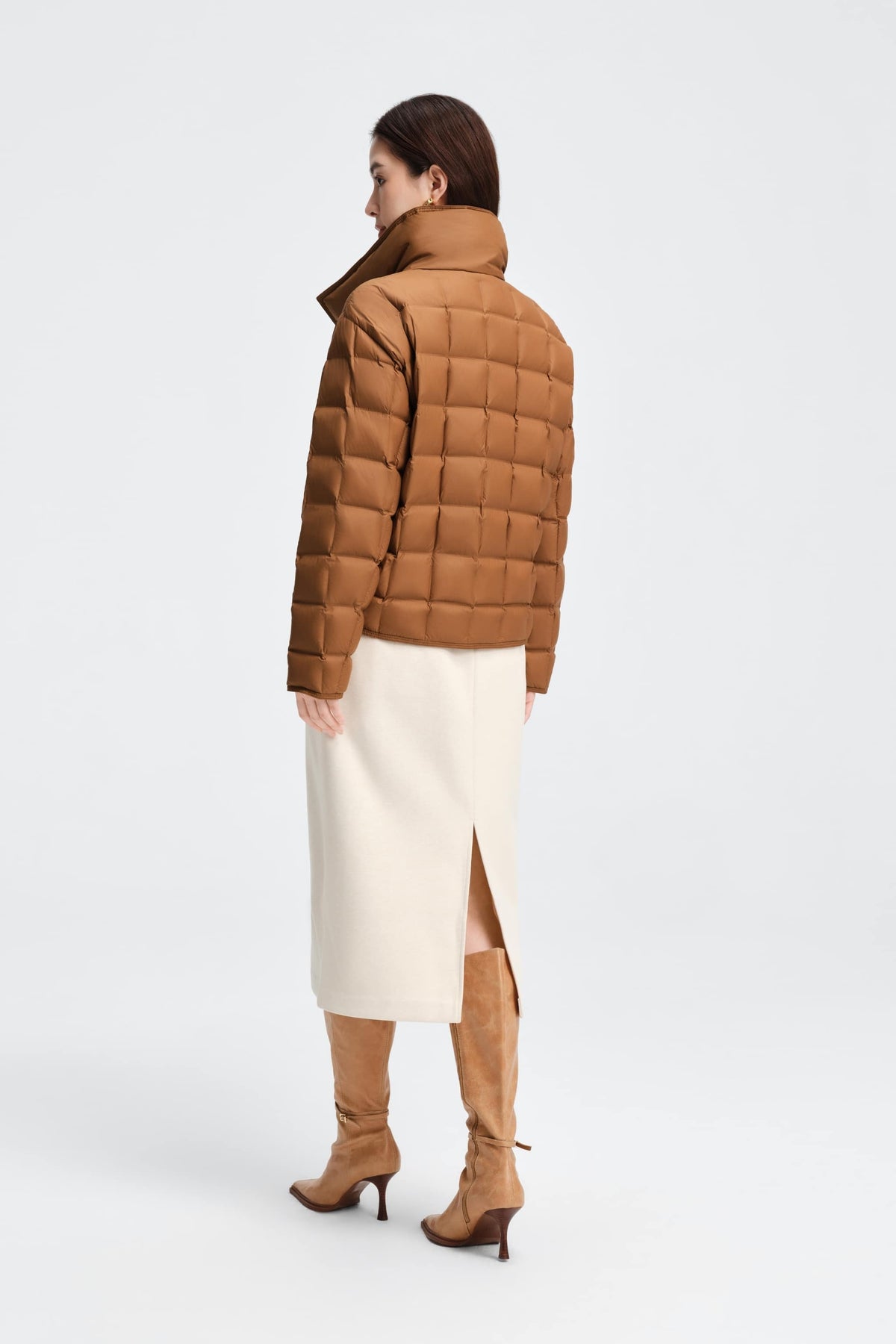 Womens Lapel Collar Goose Down Jacket 114