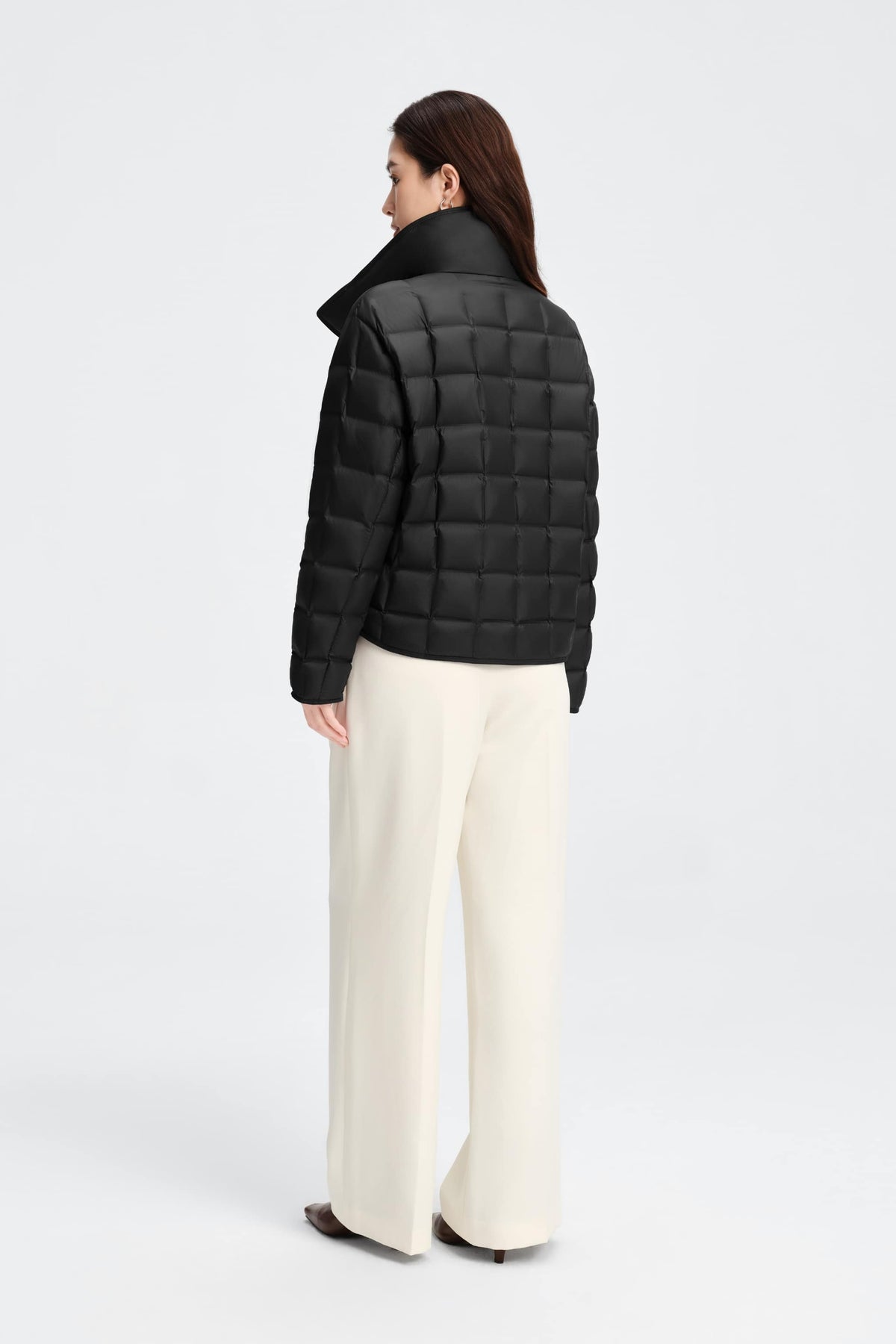 Womens Lapel Collar Goose Down Jacket 114