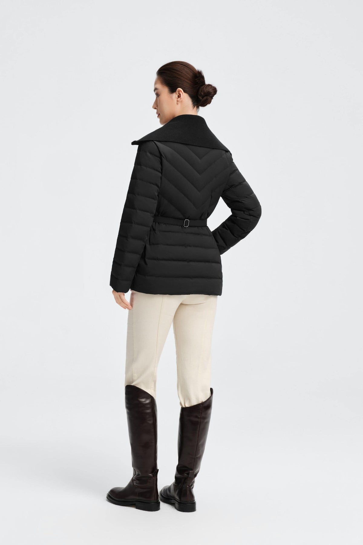 Womens Lapel Collar Goose Down Jacket 152