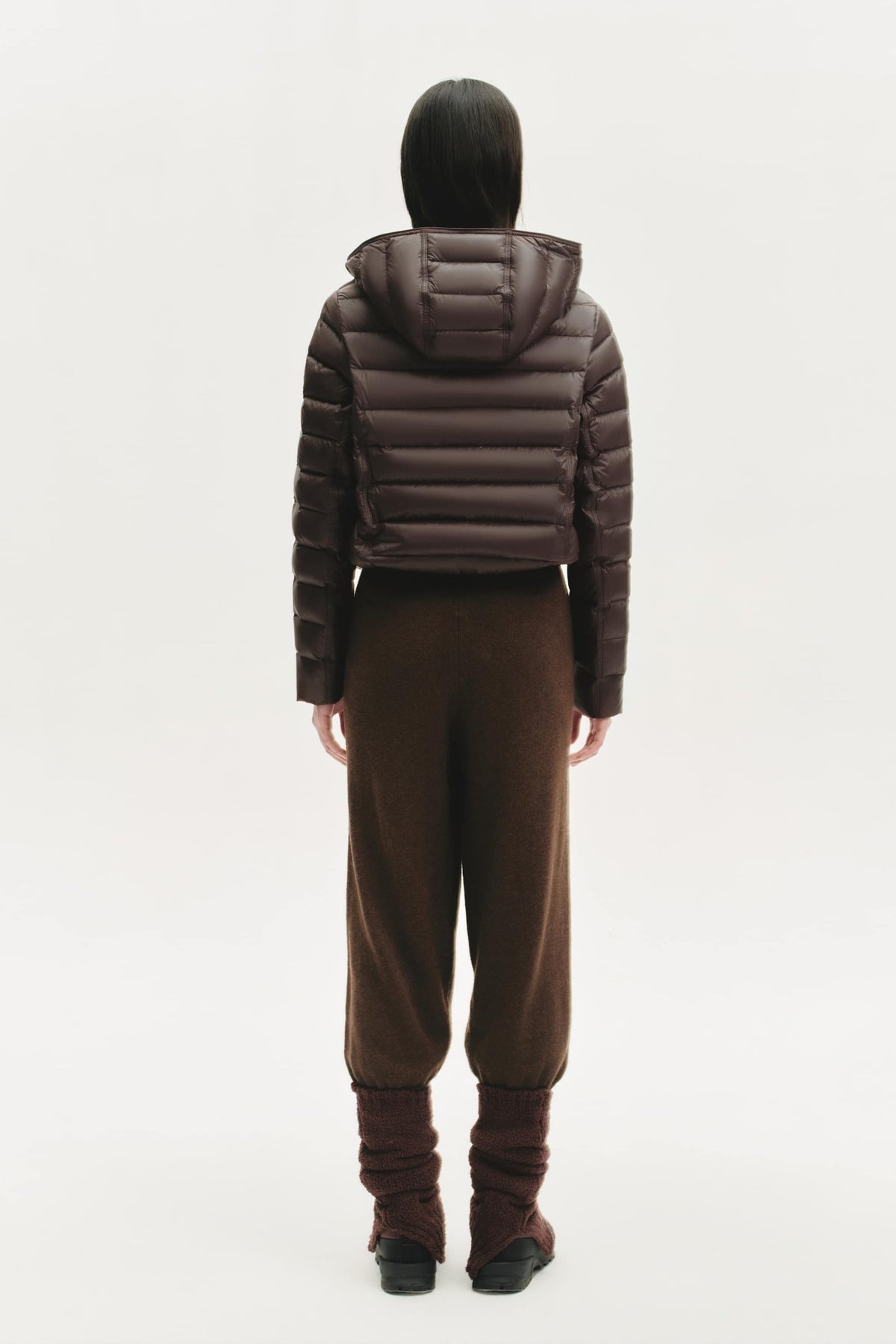 Womens Oversized Goose Down Jacket W/ Hood 054M