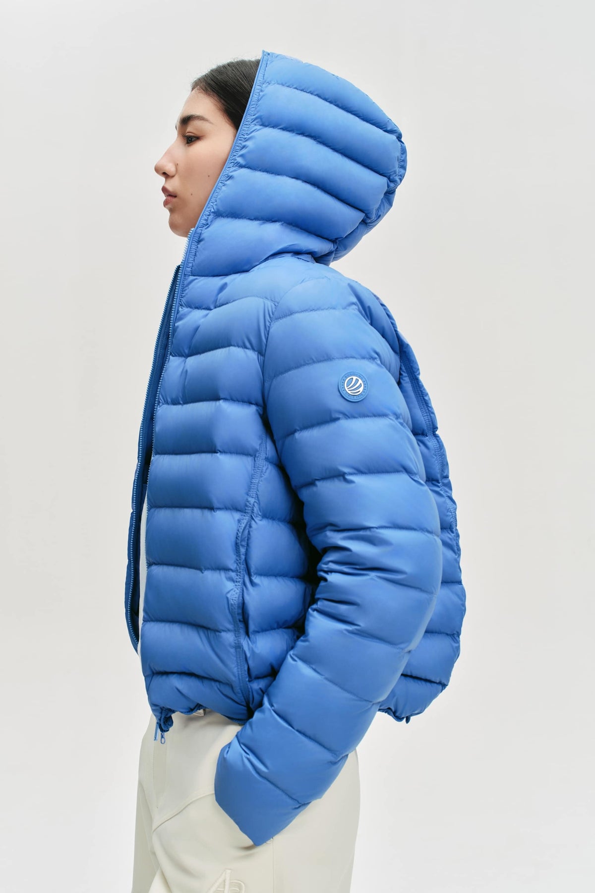 Womens Oversized Goose Down Jacket W/ Hood 054M