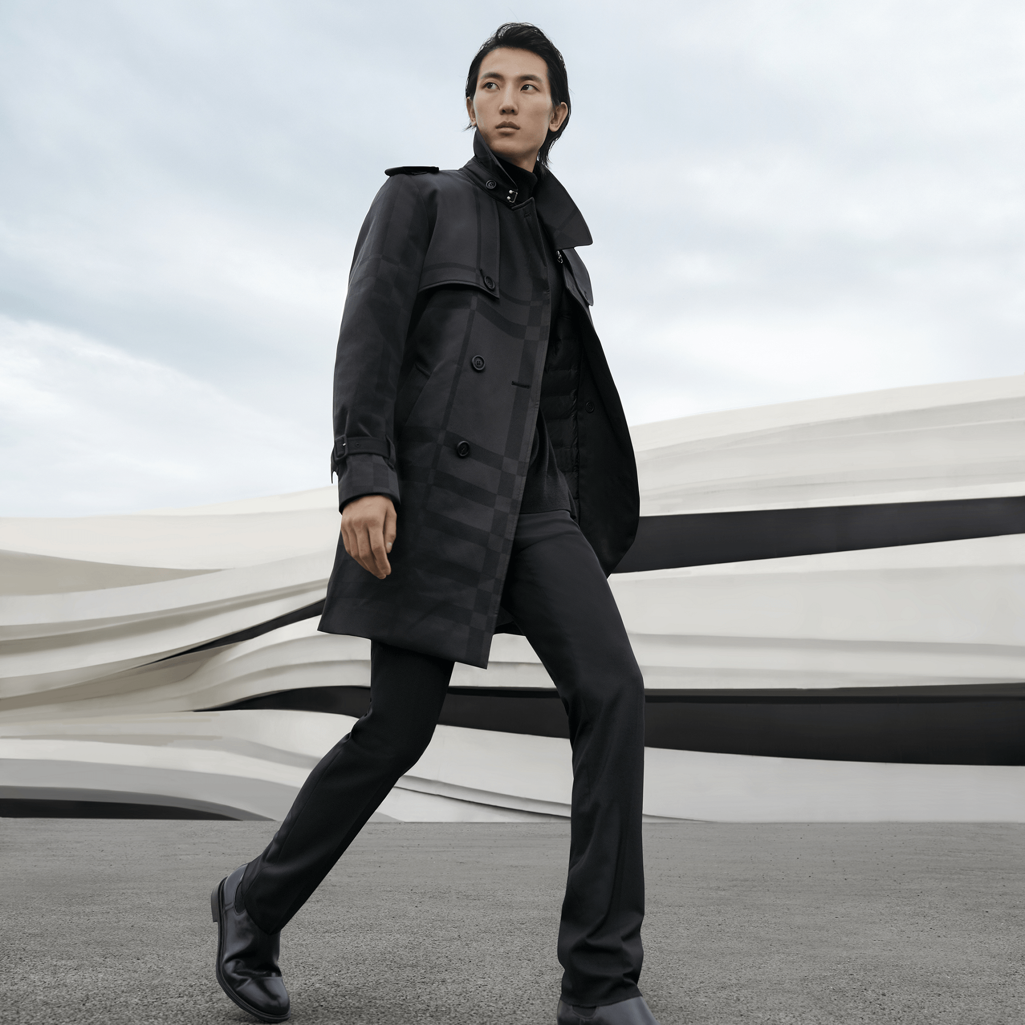 Mens down sales filled trench coat