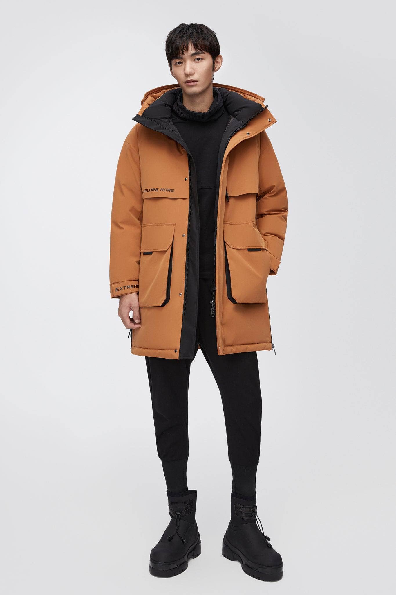 Down Jacket Men's Winter New Men's Outerwear Thickened Oversized Hooded Mid  Length Middle-aged and Elderly High-end Down Jacket Men – the best products  in the Joom Geek online store