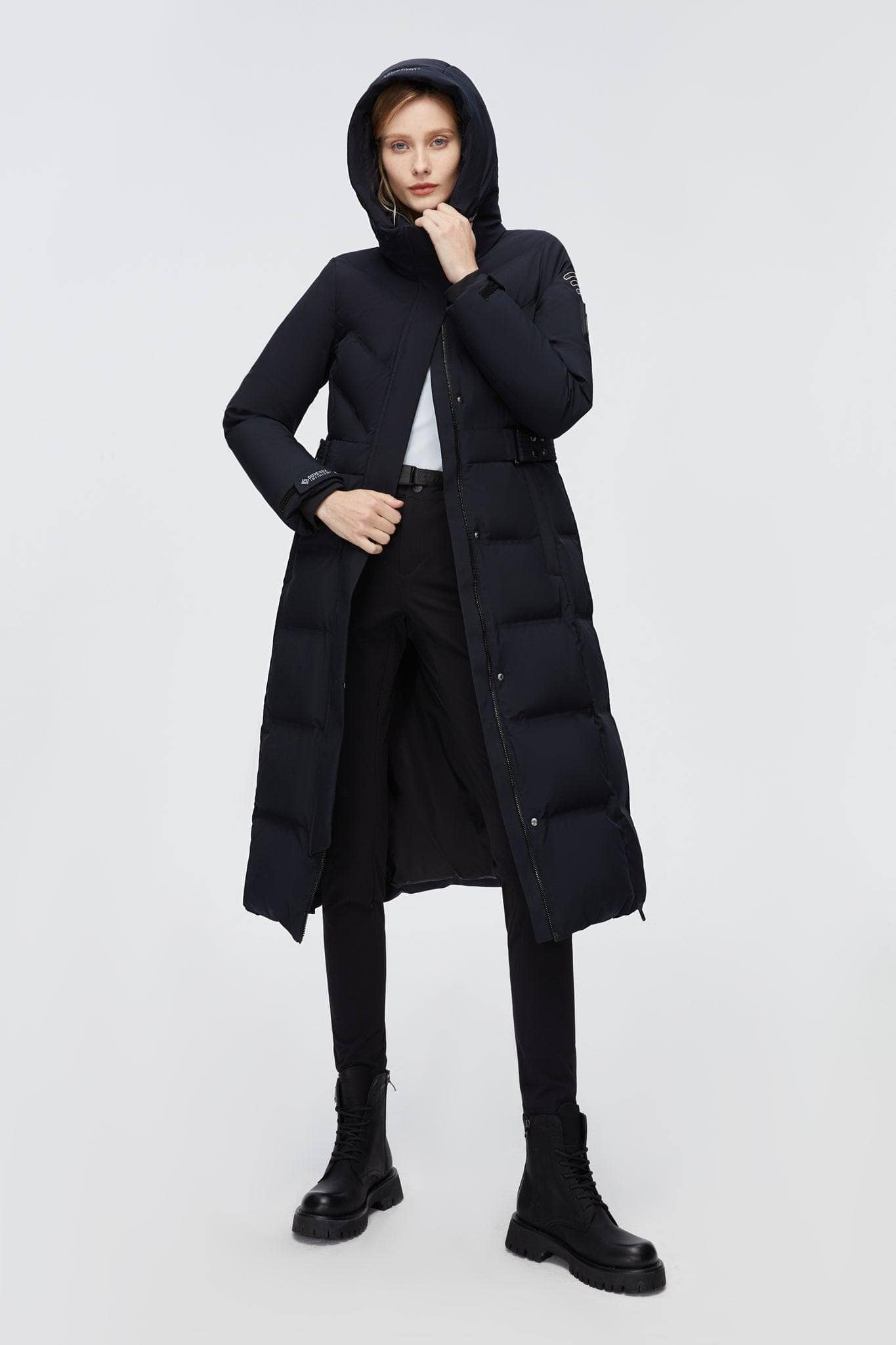 BOSIDENG 2022 GORE-TEX® Full Length Corset Goose Down Jacket Jacket 6 / Midnight Blue