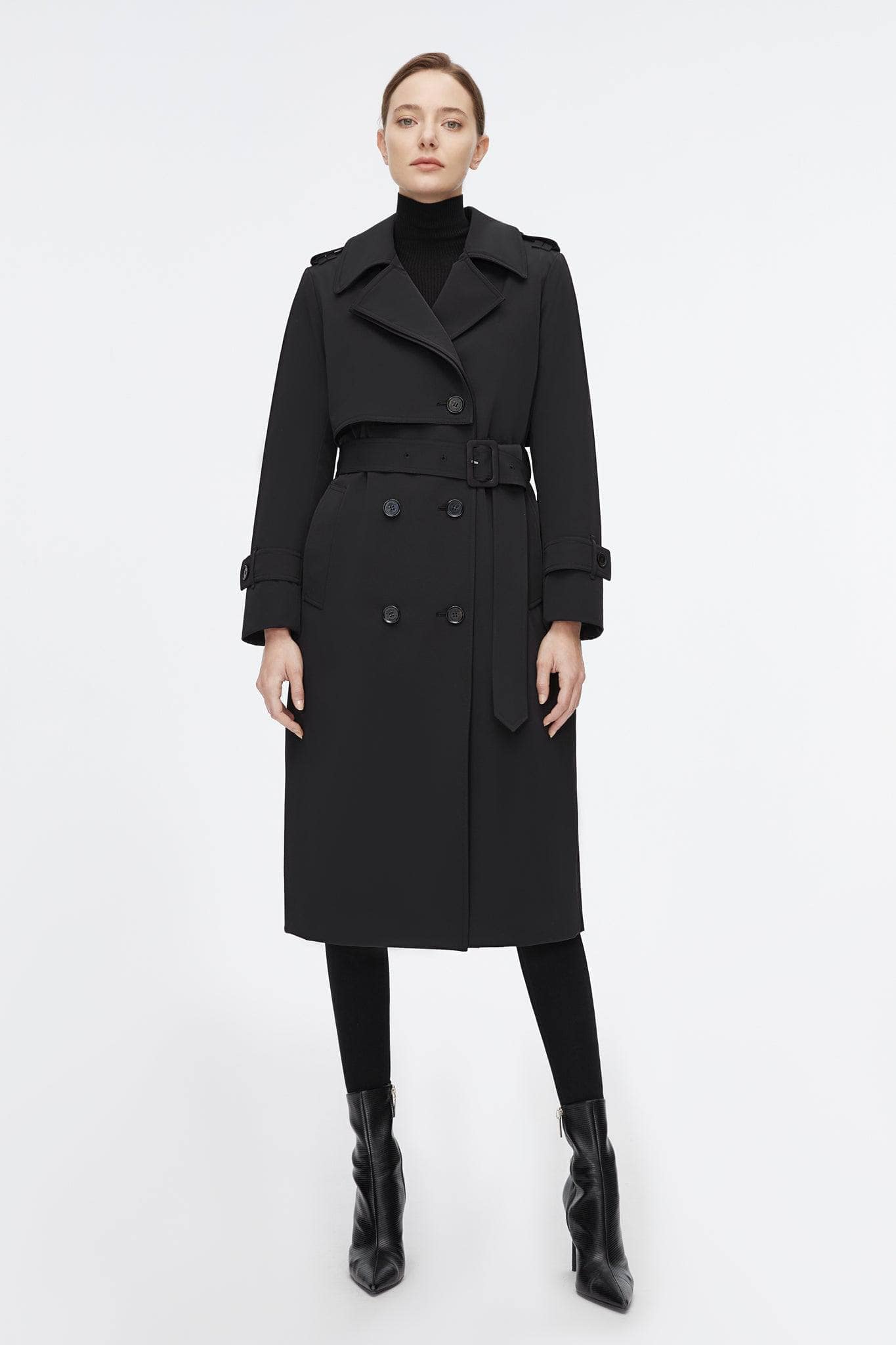 BOSIDENG 2022 Full Length Detachable Goose Down Trench Coat Jacket