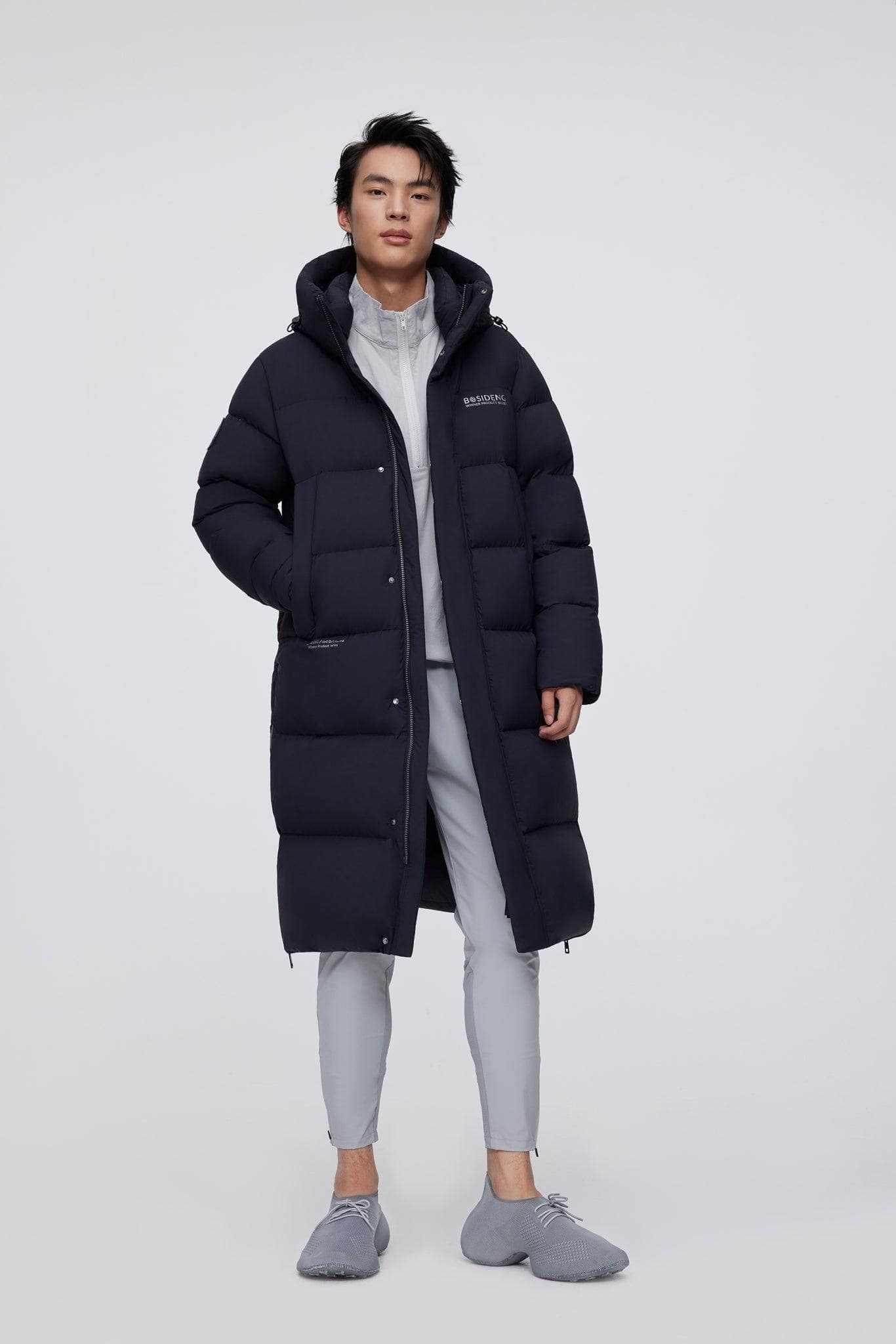 BOSIDENG 2022 Long Down Puffer With Hood Jacket