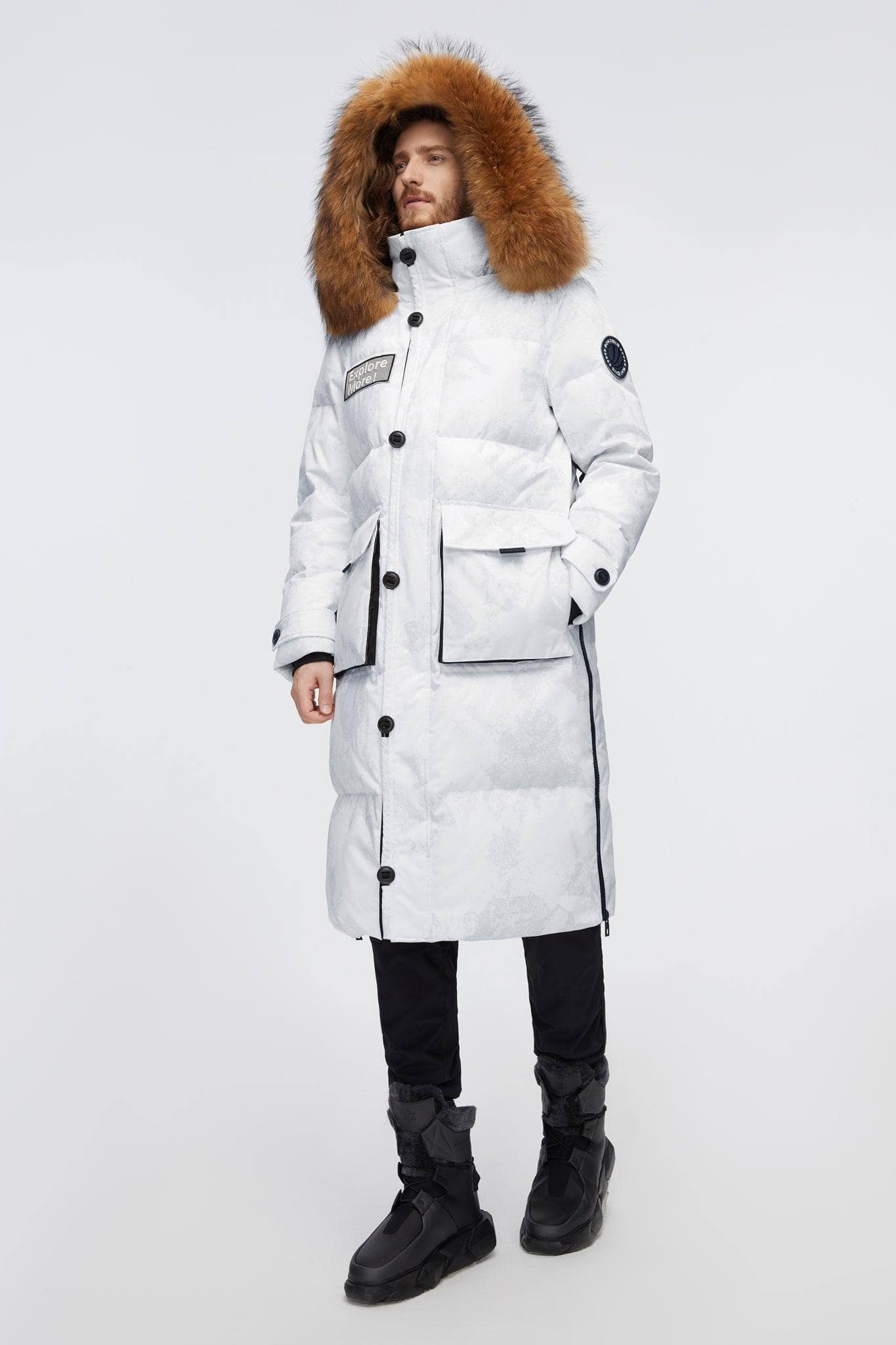 BOSIDENG 2022 Long Goose Down Jacket With Hood Jacket