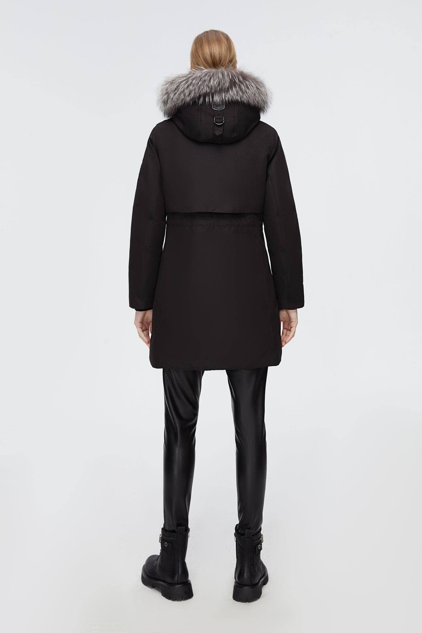 BOSIDENG 2022 Mid-Length Goose Down Trench With Fur Jacket