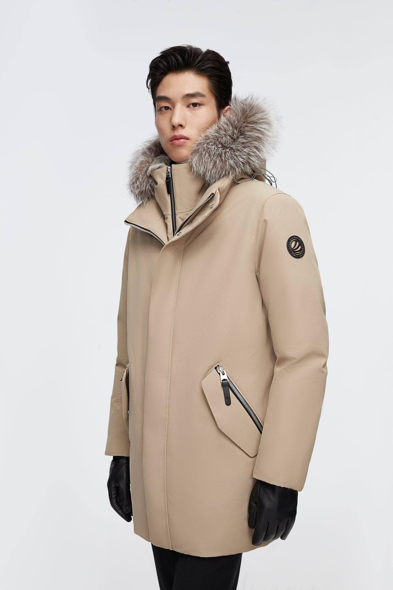 BOSIDENG 2022 Mid-Length Hooded Goose Down Trench Jacket S / Warm Sand