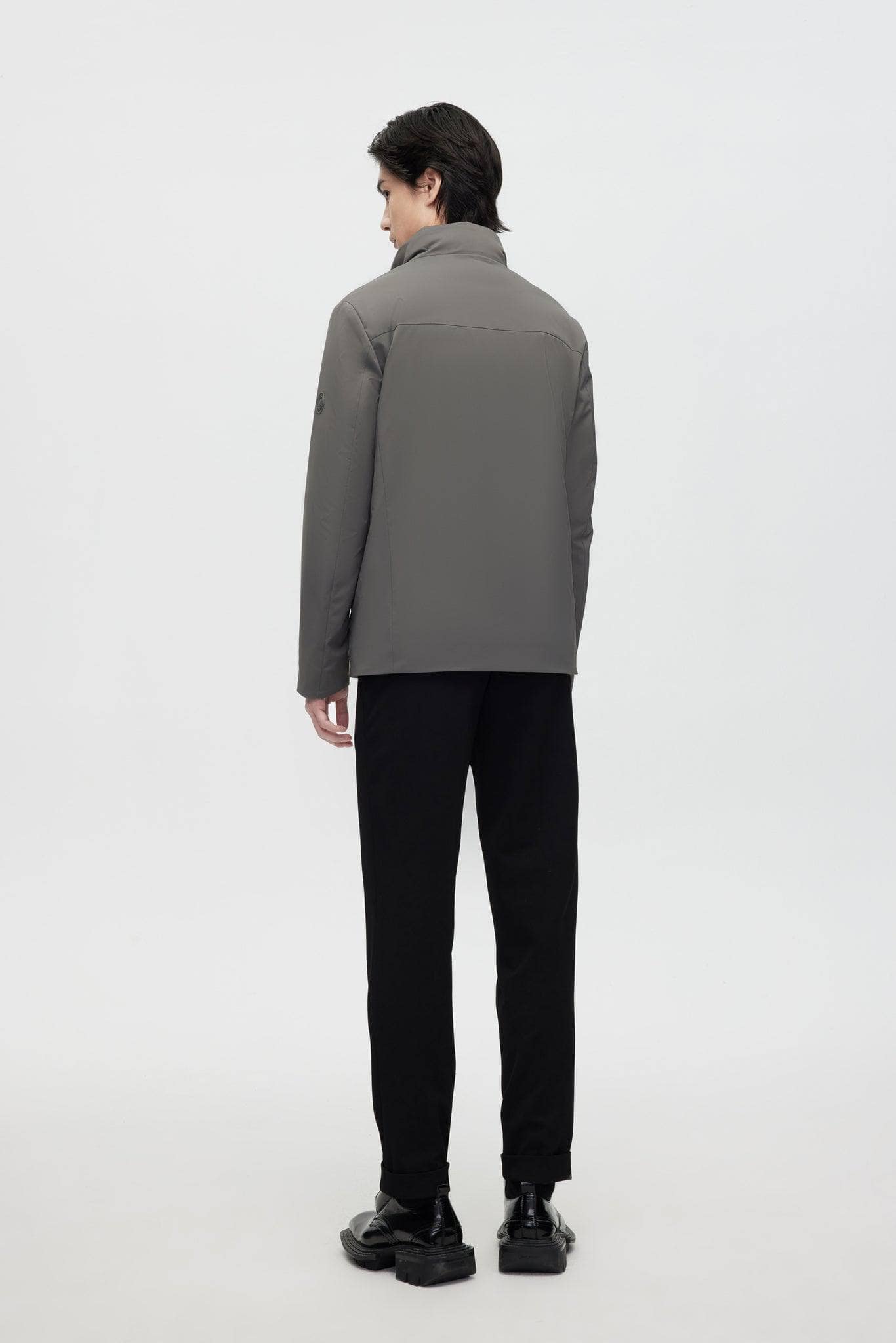 BOSIDENG 2022 Stand Collar Goose Down Short Trench Jacket